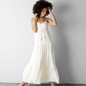 NWT American Eagle Crochet Tier Maxi Dress